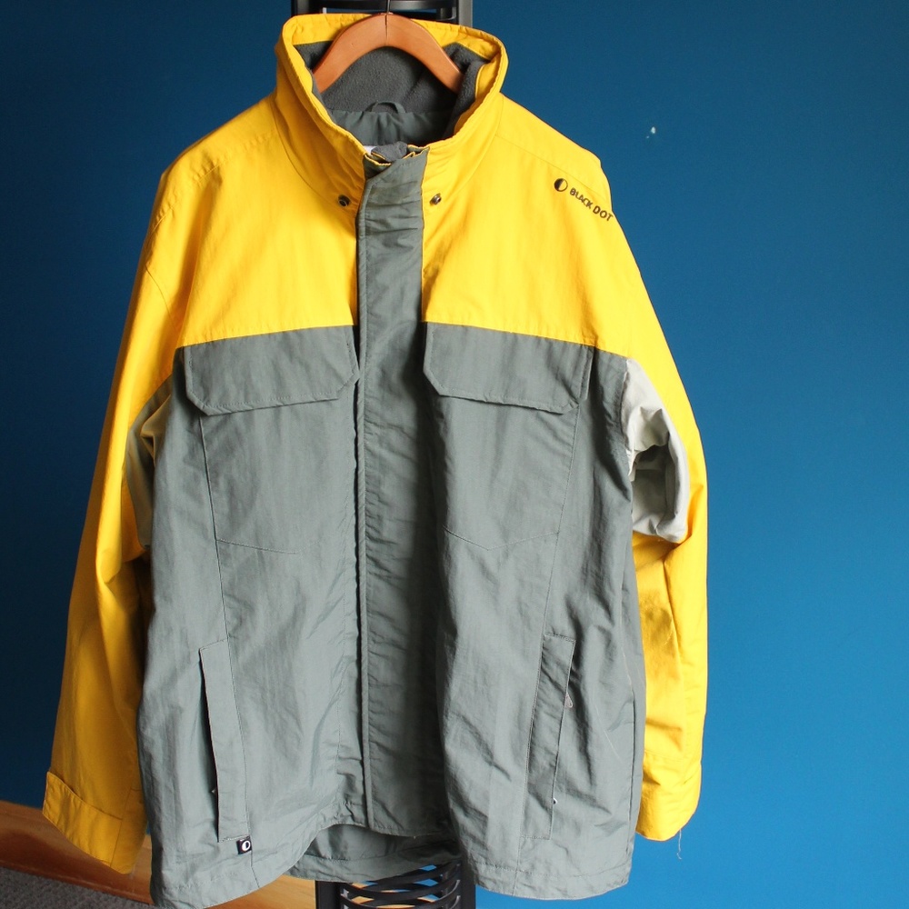 Pacific Trail Black Dot yellow/green ski jack  LIKE NEW